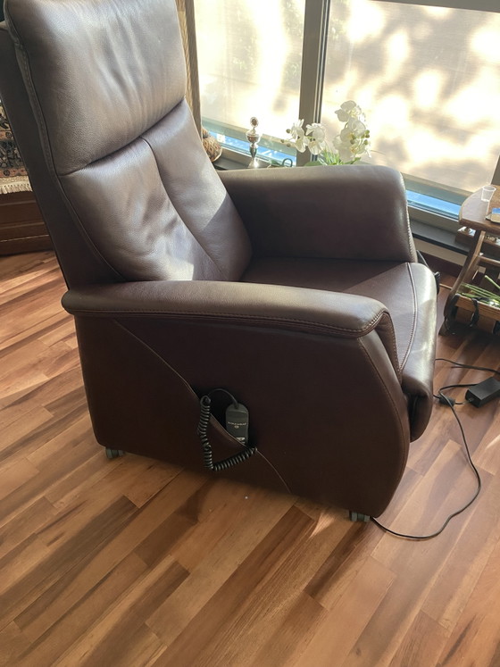 Image 1 of Sillón reclinable de cuero de gran tamaño
