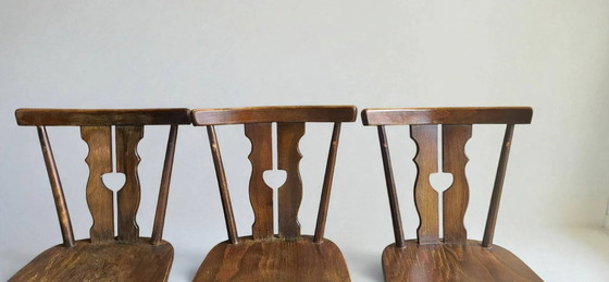4 sillas de bistró rústicas – Sillas de comedor, Wood, Rustic (photo 4 of 15)