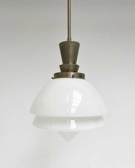 Image 1 of Opalglas-Deckenleuchte GISO von W.H. Gispen, 1950er Jahre