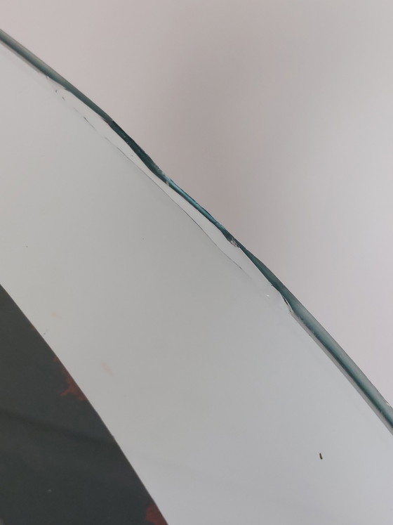 Image 1 of Vintage steel tube glass dining table, garden table, metal knots