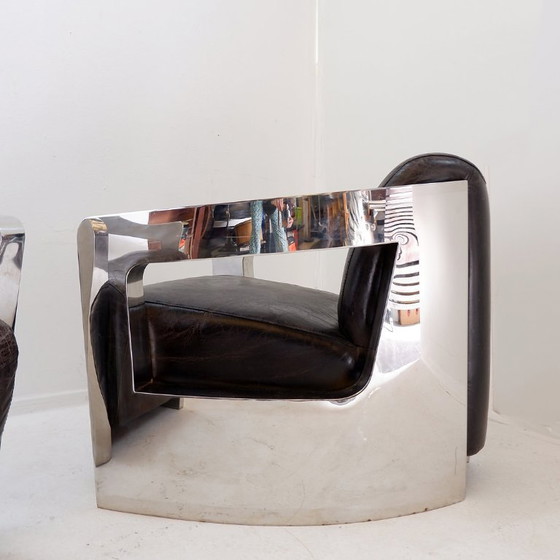 Image 1 of Paar Timothy Oulton "Mars" fauteuils - 2009