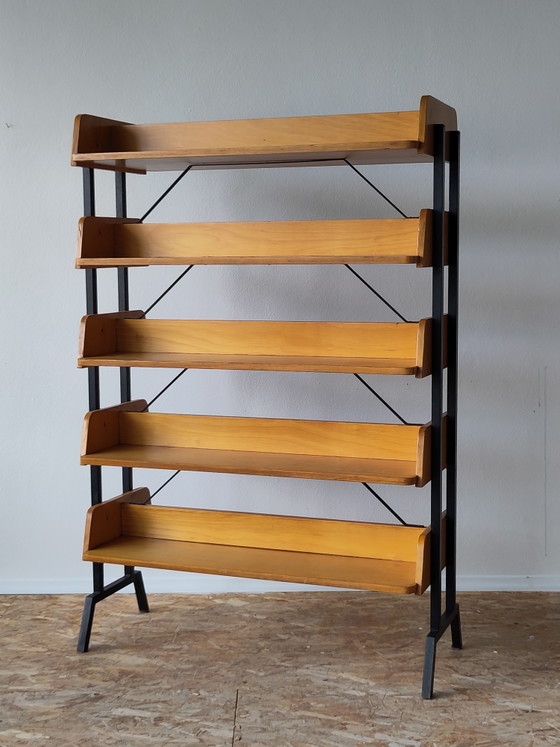 Image 1 of 1950s library cabinet room divider