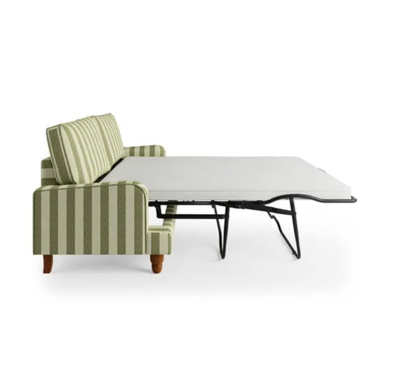 Image 1 of Striped Sofa Bed – Olive Green
