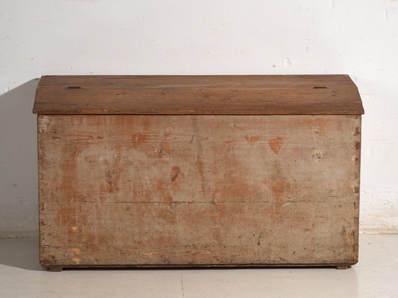 Malle Ancienne en Bois de Pin, Europe Centrale, vers 1900, Armoires de rangement, Rustic (photo 7 sur 10)