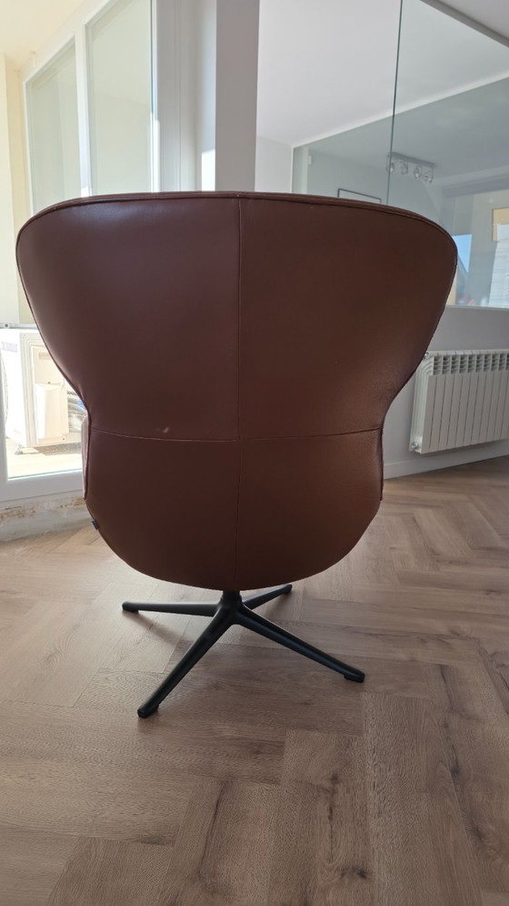 Fauteuil pivotant BoConcept Reno en cuir marron, Chaises pivotantes, Métal, Modern (photo 3 sur 7)