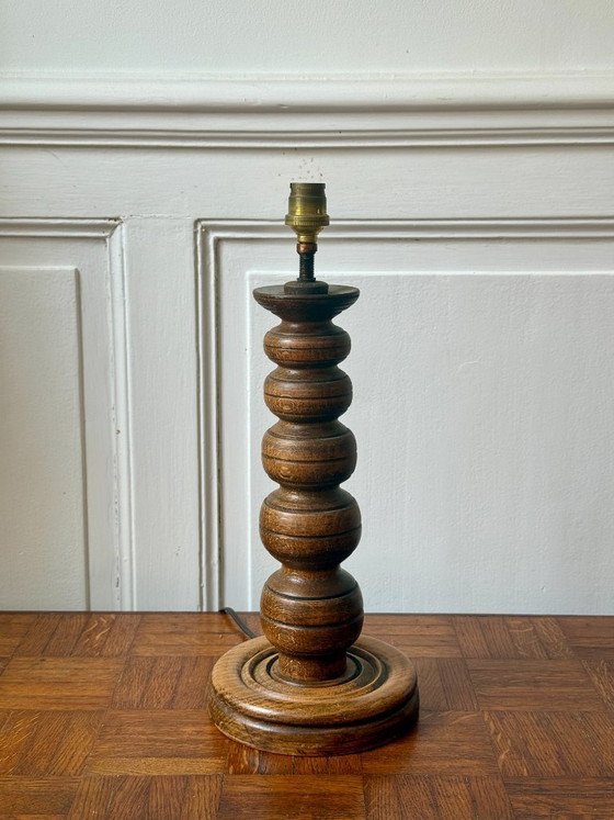Image 1 of Lampvoet van gedraaid hout