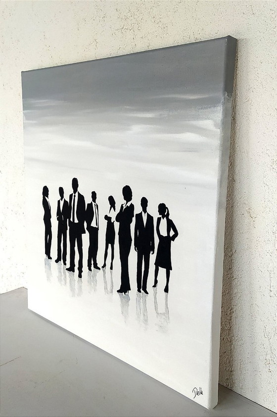 Della Camilleri - Ladies And Gentlemen - Artist Painting – Paintings & Drawings, Canvas (photo 5 of 8)