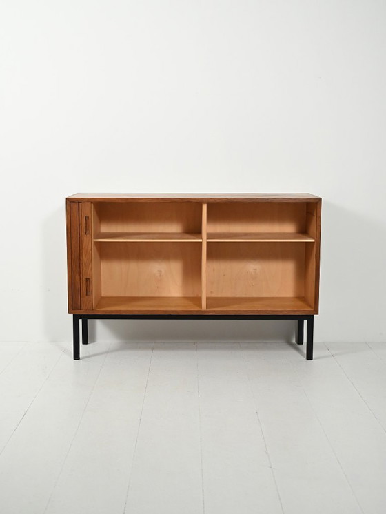 Image 1 of Scandinavian Teak Sideboard with Tambour Door