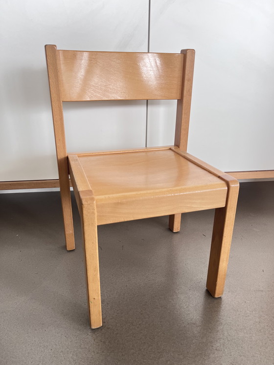 Image 1 of Vintage Scandinavian Design High Chair - Solid Beech