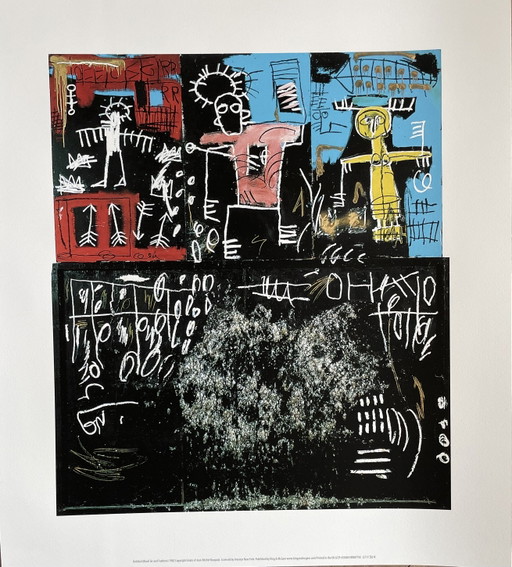 Jean Michel Basquiat (1960-1988), Senza titolo (Catrame nero e piume), 1982, concesso in licenza da Artestar New York, stampato 