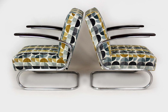 Image 1 of Restored Bauhaus Tubular Armchairs attributed to W. H. Gispen for Mücke Melder, 1930s, Set of 2