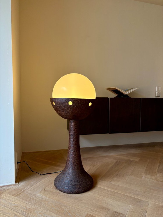 Image 1 of Large Doria Leuchten Vintage Ceramic Brutalist Floor Lamp