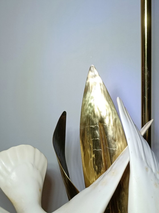 Decorative Table lamp Italy 1970s – Brass (photo 5 of 8)