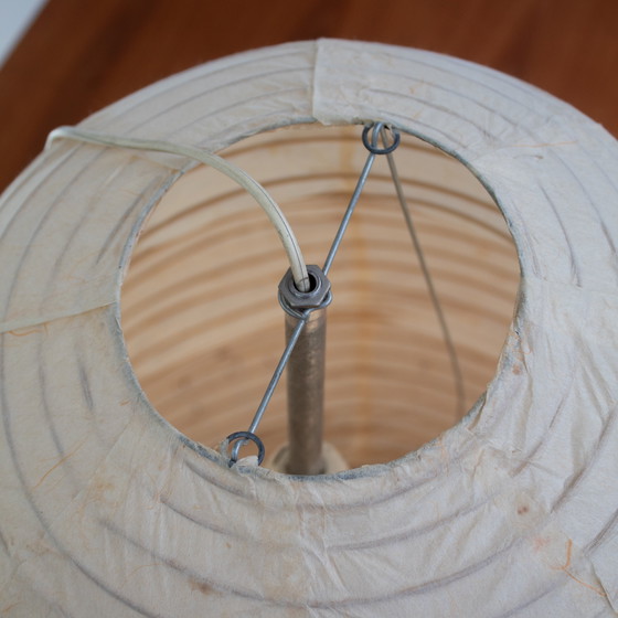 Image 1 of Vintage Paper Ceiling Lamp with E27 Socket, Found in Italy