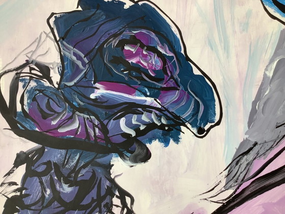 Image 1 of Olav Vorsel Original painting on paper.