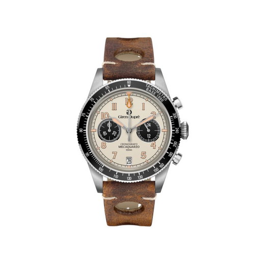 Giren Dupre Heritage Mecaquartz Steel Chronograph Watch 39mm