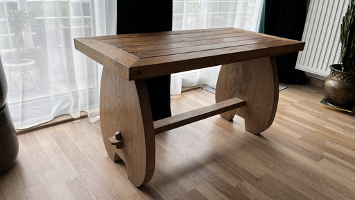 Handcrafted Solid Oak Bench – Rustic Farmhouse Style (89 x 44 x 50 cm)