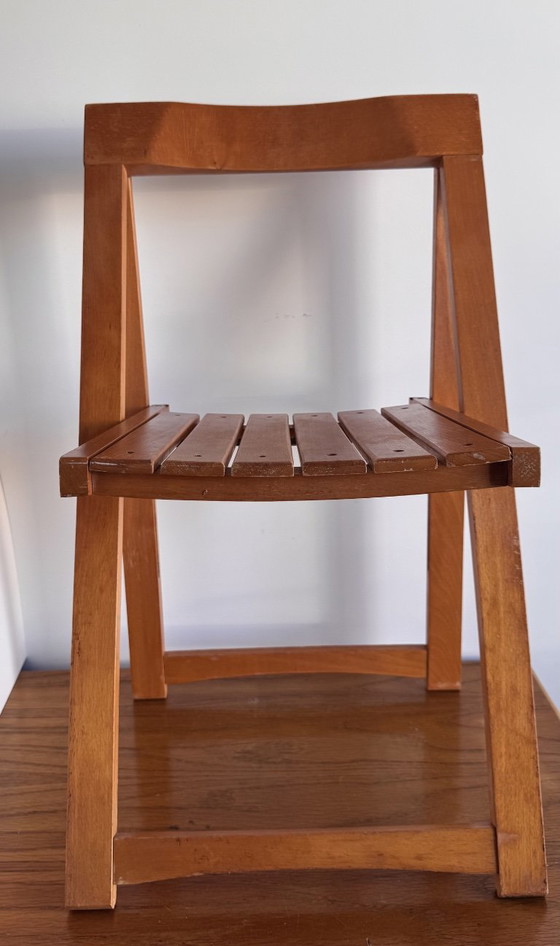 Vintage Trieste Folding chair by Aldo Jacober, Italian design 60s, Wood (photo 6 of 9)