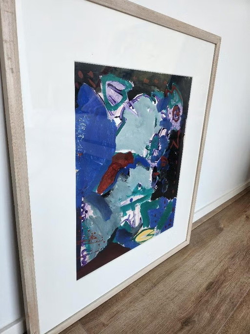 Pintura abstracta – Arte moderno – Marco hecho a mano