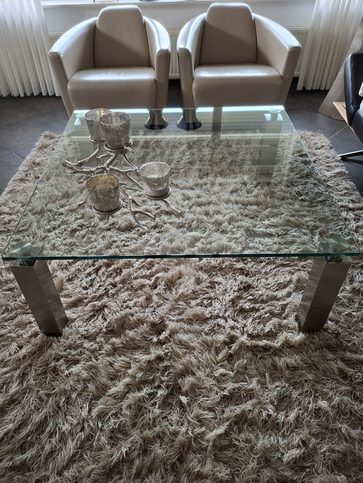 Mooie Grote Glazen Salontafel