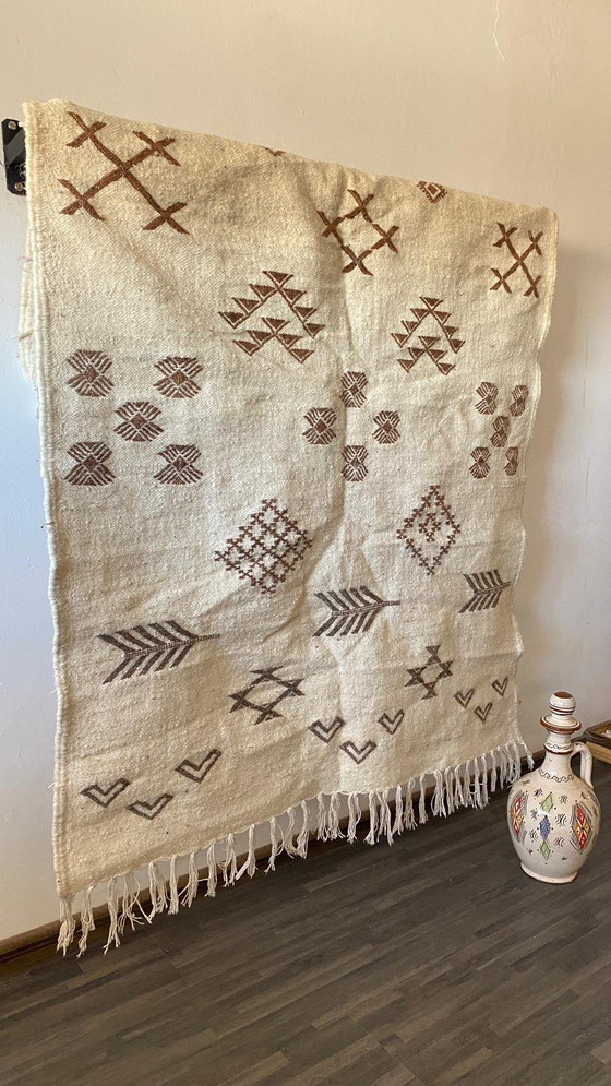 Image 1 of Authentiek Handgeweven Berber Kelim Tapijt – Traditioneel Marokkaans Design (150x100 cm)