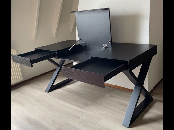 Bureau – Malte, Bijzettafels, Wood, Leather (photo 3 of 5)