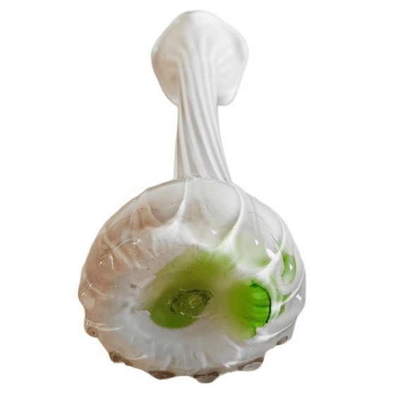 Image 1 of Vintage hohe, mundgeblasene, gedrehte Glasvase Murano 1970er Jahre