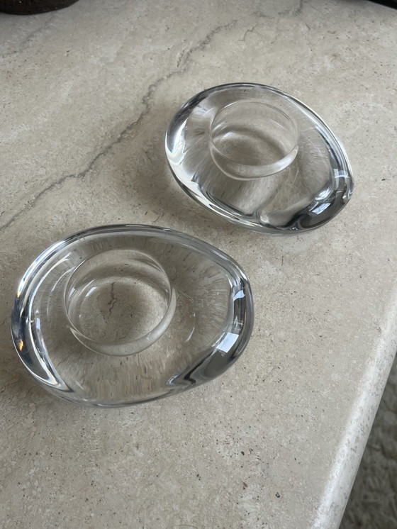 Image 1 of Glass Candlesticks Al Piombo