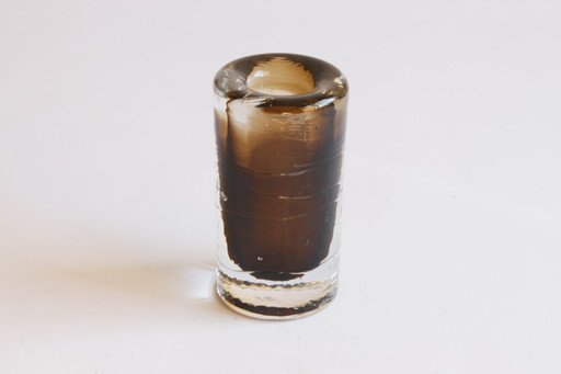Schott Zwiesel Schwere braune Glasvase, Deutschland 1970er