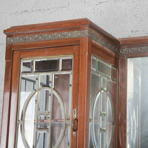 Buffet deux pièces avec miroir et 2 tiroirs – Vaisseliers, Art Nouveau (photo 12 of 18)