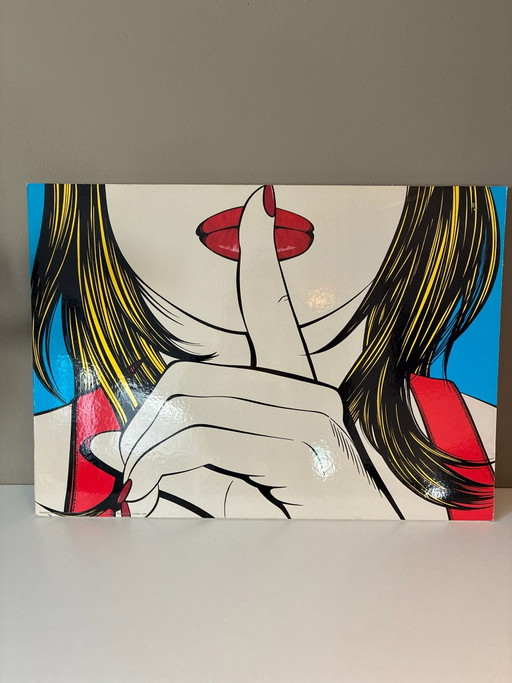 Vintage IKEA Solmyra Pop Art Wanddekoration – "Sssshhh" (1999)
