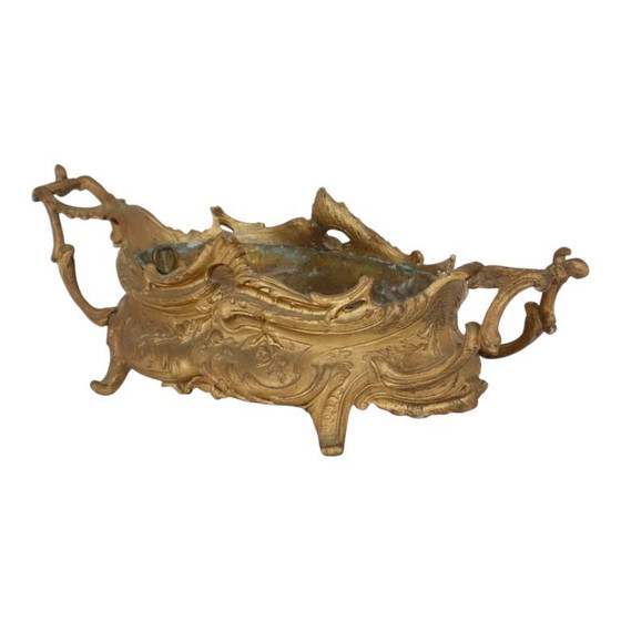 Rococo Stijl Jardinière Bloembak Goudkleurig Begin 20ste Eeuw – Plantenbak, Metal (photo 17 of 17)