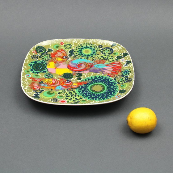 Image 1 of Bjorn Wiinblad (1919-2006) - Denemarken - Rosenthal, Germany, Studio-line - Firebird Paradise - keramiek wandschotel - Scandinav