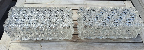 Image 1 of Lampade da parete vintage in cristallo, marca Erco Leuchten, j60/70