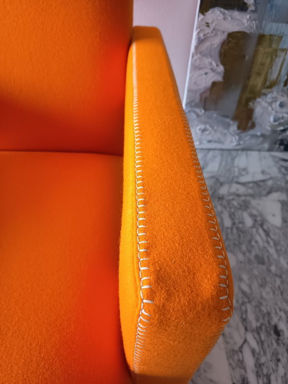 Image 1 of Fauteuil CASSINA Utrecht 637 en Laine Kvadrat Orange 13L par Gerrit Thomas Rietveld