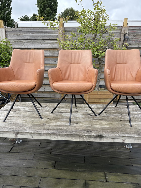 Image 1 of Esszimmerstuhl cognac Leder/Drehung WK722