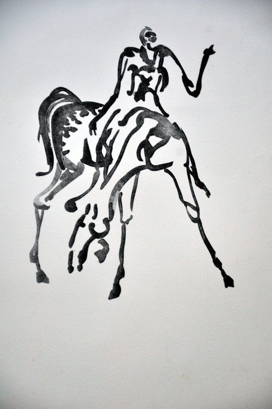 Image 1 of Rik Poot "4 riders" Litho