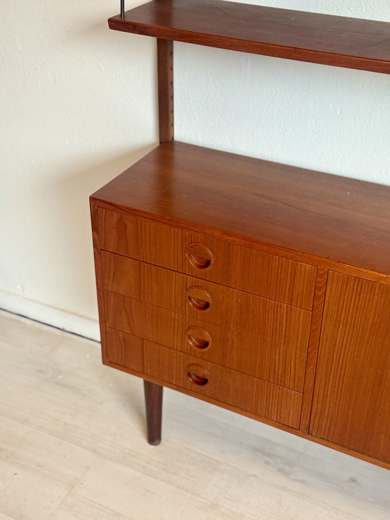 Image 1 of Mueble de pared danés – Muebles HG – Teca – Años 60