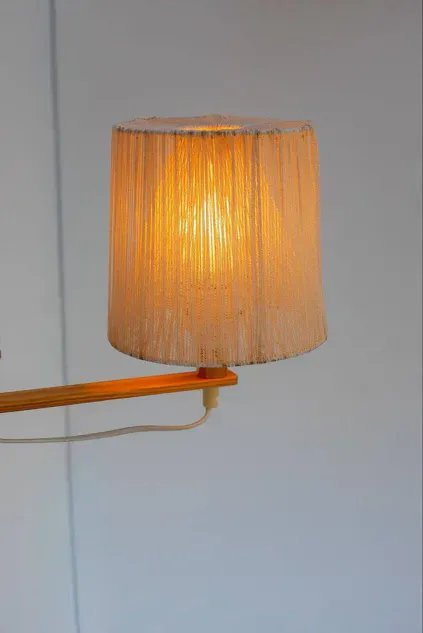 Image 1 of Applique murale accordéon de style scandinave moderne du milieu du siècle, années 1970