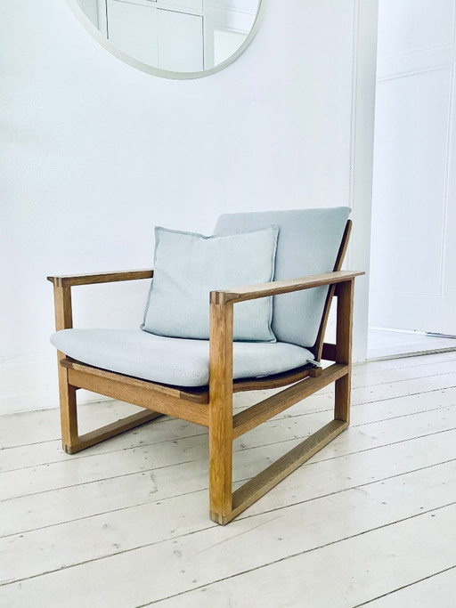 Borge Mogensen Fredericia OAK MODEL BM2256 SLED CHAIR y Roble