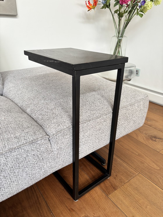 Image 1 of ✨ Elegante mesa auxiliar/mesa de sofá negra - diseño industrial ✨