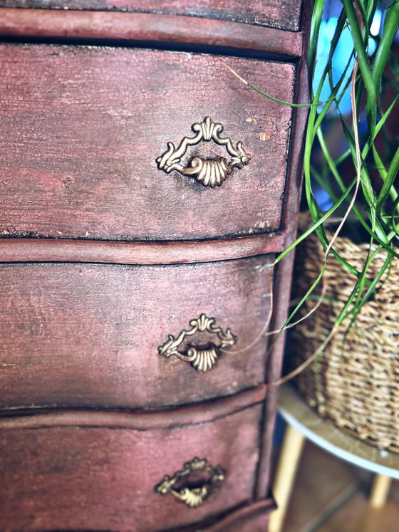 Patinated Vintage Chest of Drawers – Wood (photo 3 of 12)