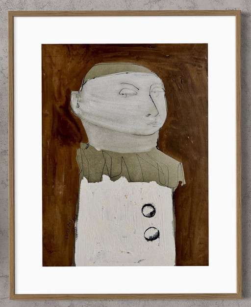 Robert Detheux - 1958 - Stille reflectie - surrealistisch - ingelijst