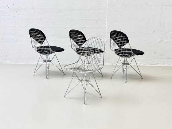 Image 1 of Set of 4 Mid - Century DKR Bikini chairs by Charles Eames for Vitra
