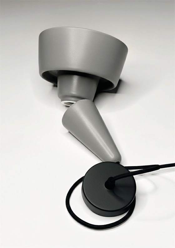 Image 1 of Set van twee SML 2.0 hanglampen van steengoed van NEO, ontworpen door Rodrigo Vairinhos – mat cementgrijs.