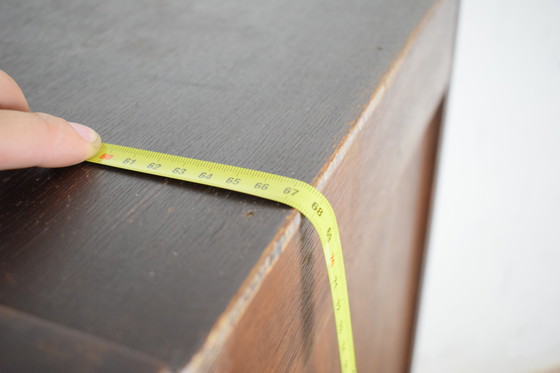 Image 1 of Antique Wooden Drawer Cabinet File Cabinet