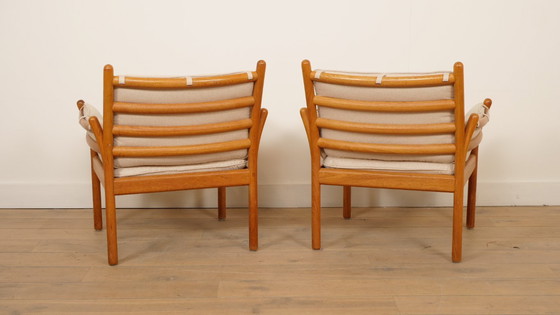 Image 1 of Set van 2 vintage fauteuils | Illum Wikkelsø voor Silkeborg | Model Genius | Teak