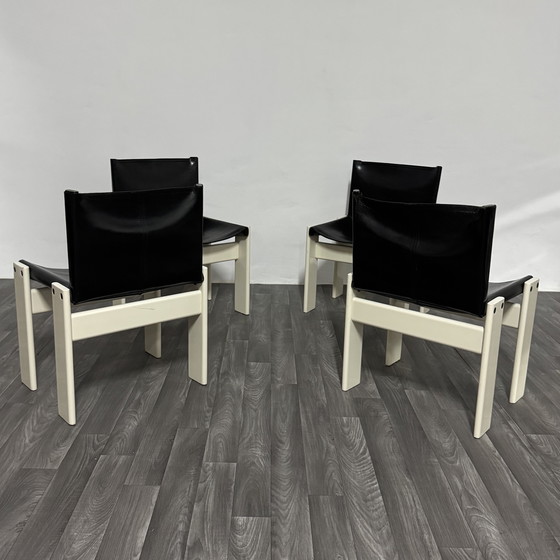 Image 1 of Ensemble de 4 chaises « Monk » par Afra & Tobia Scarpa, Molteni&C, Rare Edition, Design années 1980