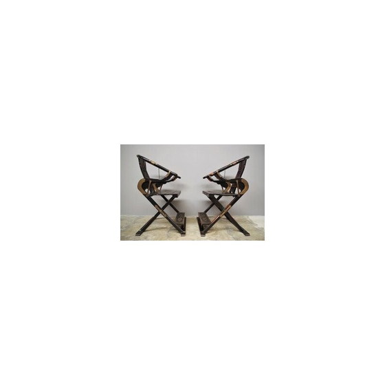 Image 1 of Pair of vintage folding thrones, 1920s
