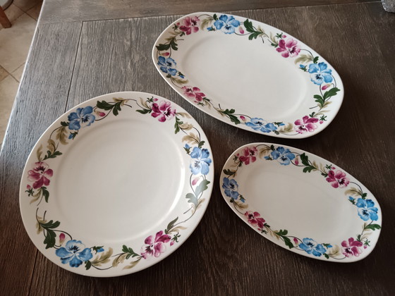 Image 1 of 3 assiettes de service de la marque Dauer C P Désirée - années 1940-1950